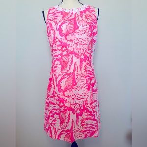 Lilly Pulitzer Hot Pink and White Shift Dress